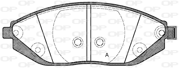 Kit de plaquettes de frein, frein à disque OPEN PARTS BPA1472.02