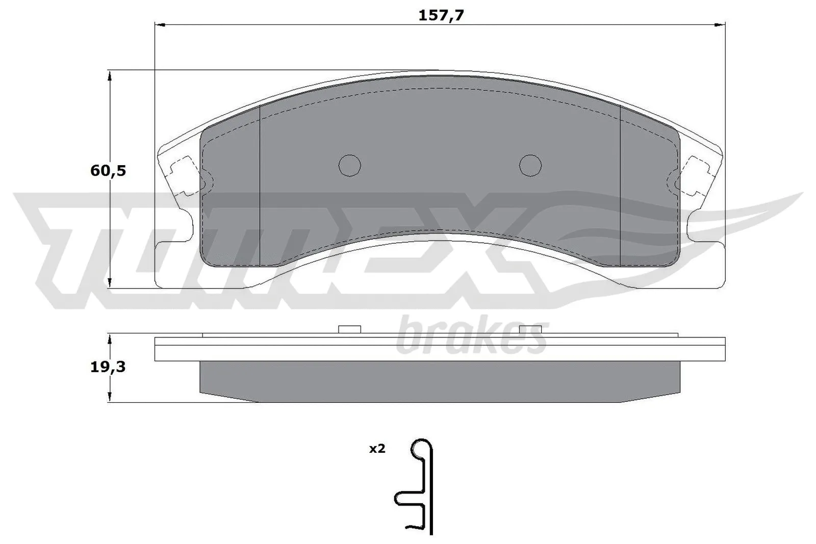Kit de plaquettes de frein, frein à disque TOMEX Brakes TX 14-91