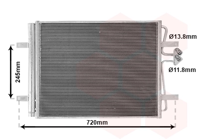 Condenseur, climatisation VAN WEZEL 58015701