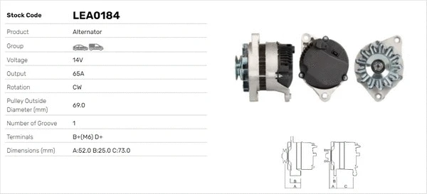 Alternateur LUSA LEA0184