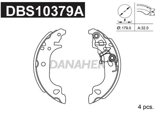 Jeu de mâchoires de frein DANAHER DBS10379A
