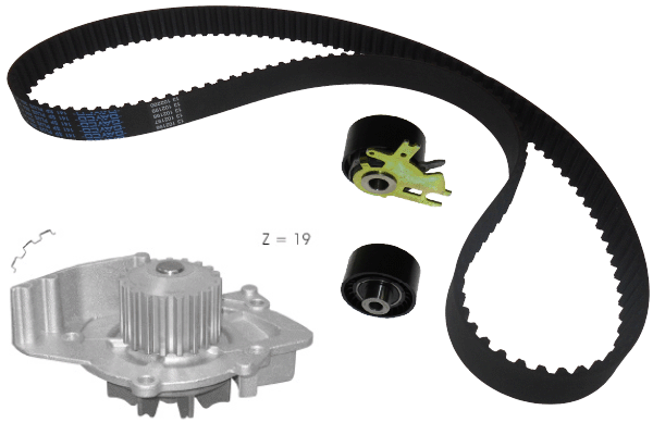 Pompe à eau + kit de courroie crantée TECDRIVE TKPE0009