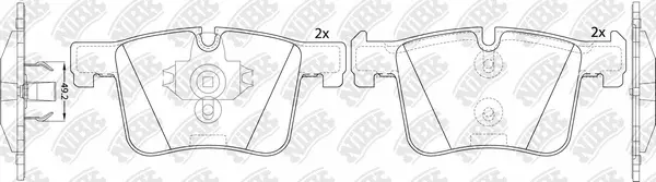 Kit de plaquettes de frein, frein à disque NiBK PN0558