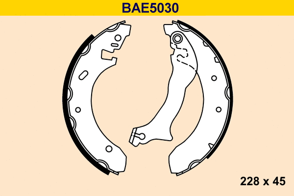 Jeu de mâchoires de frein BARUM BAE5030