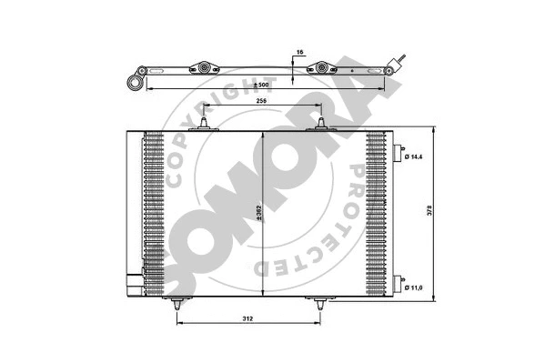 Condenseur, climatisation SOMORA 050460A