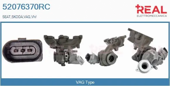 Turbocompresseur, suralimentation REAL 52076370RC