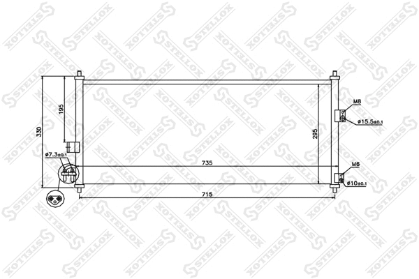 Condenseur, climatisation STELLOX 10-45032-SX