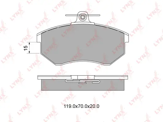 Kit de plaquettes de frein, frein à disque LYNXAUTO BD-1207