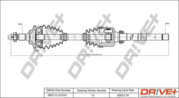 Arbre de transmission Dr!ve+ DP2110.10.0151