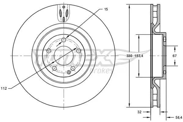 Disque de frein TOMEX Brakes TX 72-75