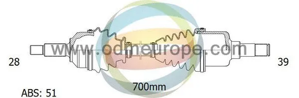 Arbre de transmission 4X4 ESTANFI EST-18-291301