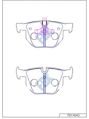 Kit de plaquettes de frein, frein à disque FBK FD14042