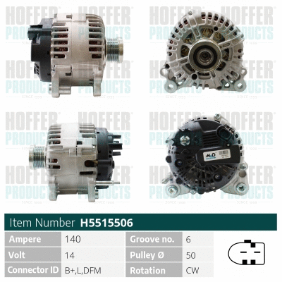 Alternateur HOFFER H5515506