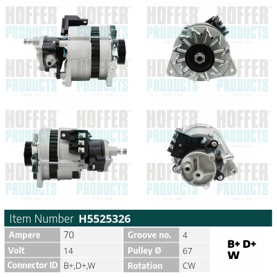 Alternateur HOFFER H5525326