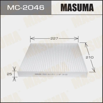 Filtre, air de l'habitacle MASUMA MC-2046