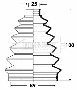 Jeu de joints-soufflets, arbre de commande BORG & BECK BCB6088