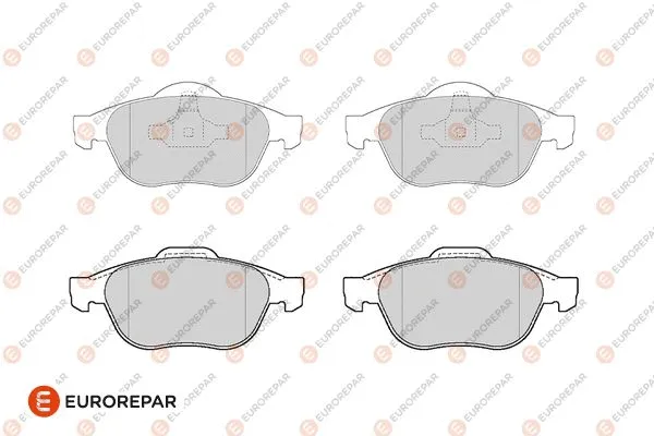 Kit de plaquettes de frein, frein à disque EUROREPAR 1686269580