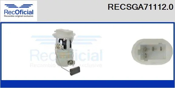 unité d'alimentation de carburant RECOFICIAL RECSGA71112.0