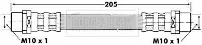 Flexible de frein BORG & BECK BBH6634