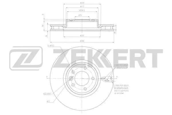 Disque de frein ZEKKERT BS-6459