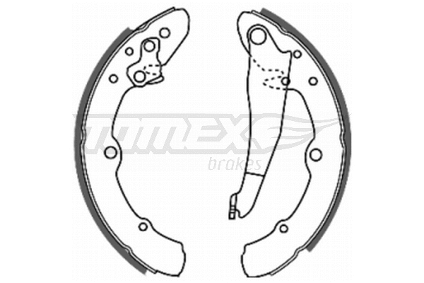 Jeu de mâchoires de frein TOMEX Brakes TX 20-25