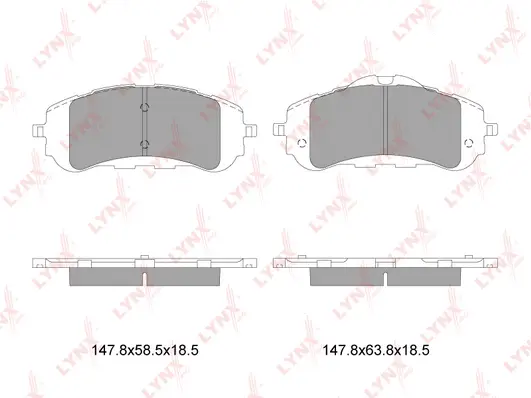 Kit de plaquettes de frein, frein à disque LYNXAUTO BD-6114