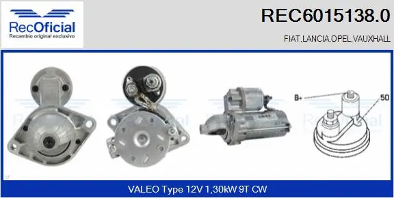 Démarreur RECOFICIAL REC6015138.0