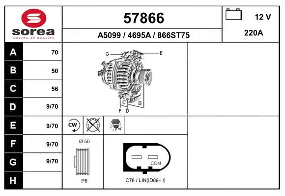 Alternateur EAI 57866