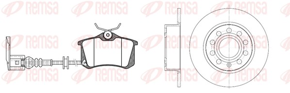 Kit de freins, frein à disques REMSA 8263.09
