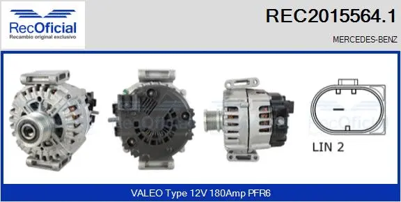 Alternateur RECOFICIAL REC2015564.1