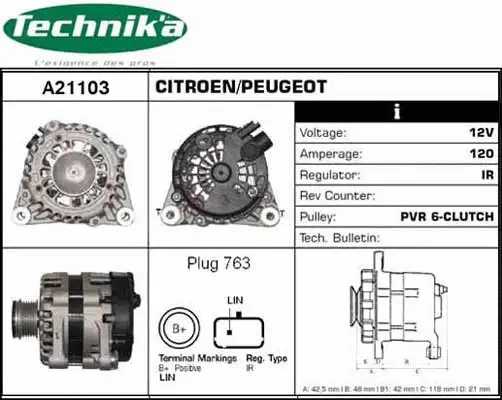 Alternateur Technika A21103