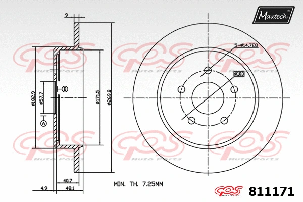 Disque de frein MAXTECH 811171