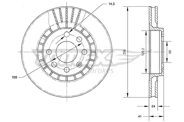Disque de frein TOMEX Brakes TX 70-15