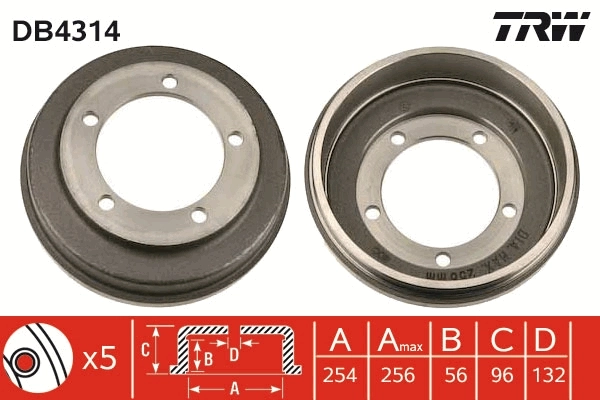 Tambour de frein TRW DB4314