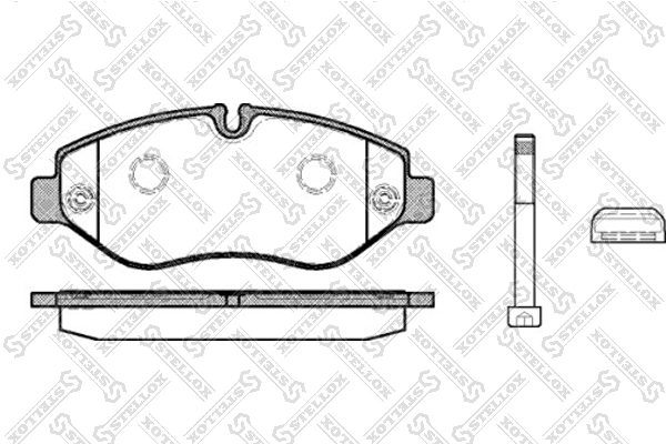 Kit de plaquettes de frein, frein à disque STELLOX 001 093B-SX