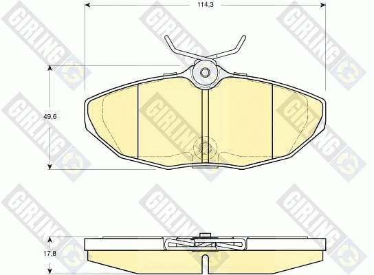 Kit de plaquettes de frein, frein à disque GIRLING 6115111