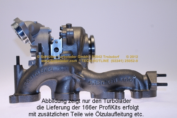 Turbocompresseur, suralimentation SCHLÜTTER TURBOLADER 166-09345