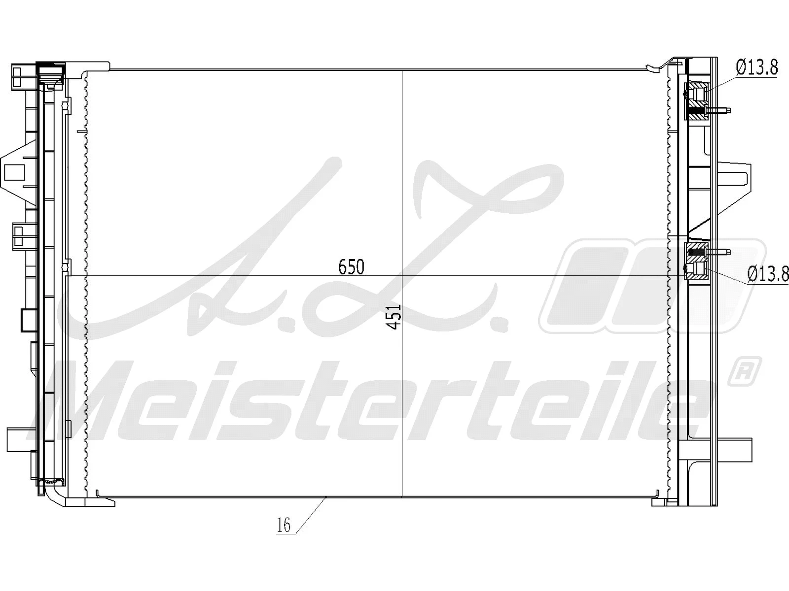 Condenseur, climatisation A.Z. Meisterteile AZMT-45-030-1523