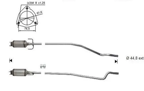 Filtre à particules / à suie, échappement VEGAZ GmbH OK-906SIC
