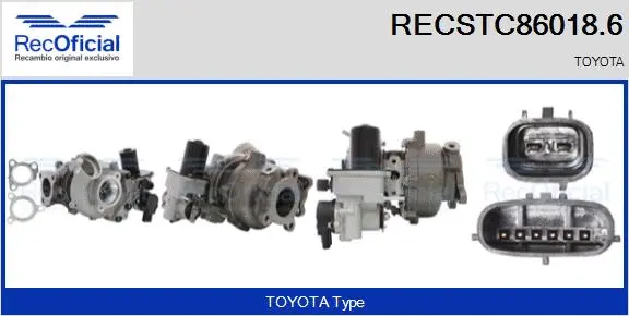 Turbocompresseur, suralimentation RECOFICIAL RECSTC86018.6