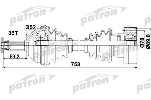 Arbre de transmission PATRON PDS0207