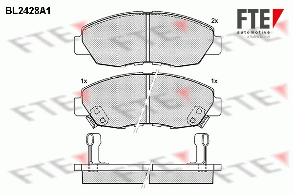 Kit de plaquettes de frein, frein à disque FTE 9010728