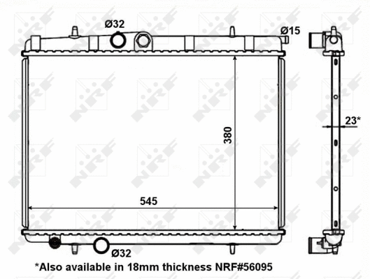 Radiateur, refroidissement du moteur NRF 56096