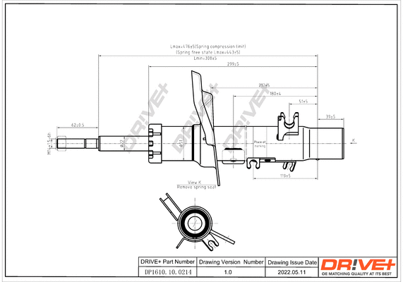 Amortisseur Dr!ve+ DP1610.10.0214