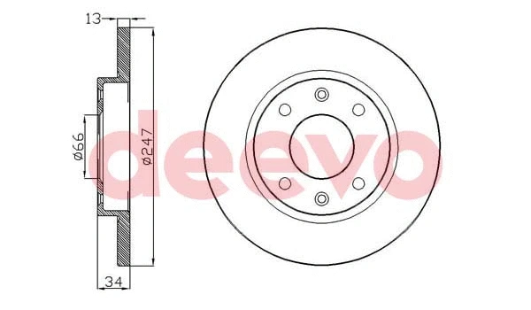 Disque de frein DEEVO BD34120