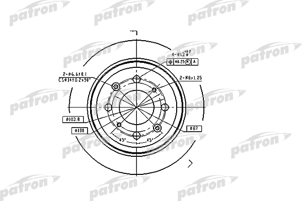 Disque de frein PATRON PBD2646