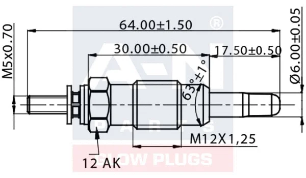 Bougie de préchauffage A-N PARTS A-N061381