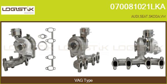 Turbocompresseur, suralimentation LGK 070081021LKA