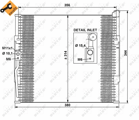 Condenseur, climatisation NRF 35146