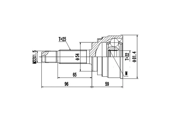 Jeu de joints, arbre de transmission DYNAMATRIX DCV839011